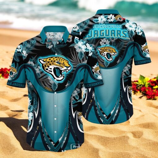 Personalized Name Jacksonville Jaguars NFL Luxury Flower Summer Hawaiian Shirt