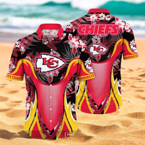 Personalized Name Kansas City Chiefs NFL Luxury Flower Summer Hawaiian Shirt