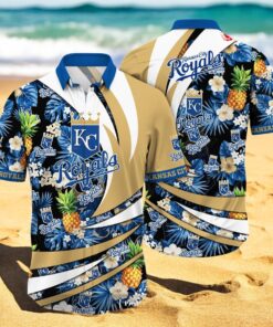 Personalized Name Kansas City Royals MLB Flower Pineapple Summer Baseball For Sports Fans Hawaiian Shirt