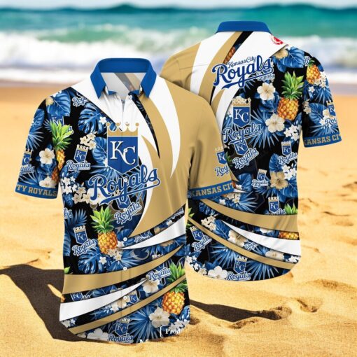 Personalized Name Kansas City Royals MLB Flower Pineapple Summer Baseball For Sports Fans Hawaiian Shirt