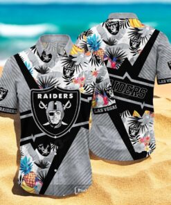 Personalized Name Las Vegas Raiders NFL Flower Mix Black Summer Hawaiian Shirt Personalized Name Las Vegas Raiders NFL Flower Mix Black Summer Hawaiian Shirt