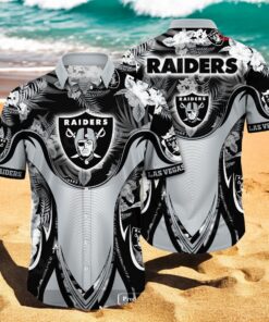 Personalized Name Las Vegas Raiders NFL Luxury Flower Summer Hawaiian Shirt