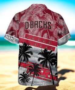 Personalized Name MLB Arizona Diamondbacks Palm Tree Hawaiian Shirt Personalized Name MLB Arizona Diamondbacks Palm Tree Hawaiian Shirt