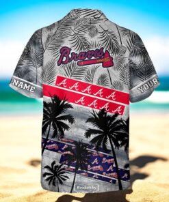 Personalized Name MLB Atlanta Braves Palm Tree Hawaiian Shirt Personalized Name MLB Atlanta Braves Palm Tree Hawaiian Shirt