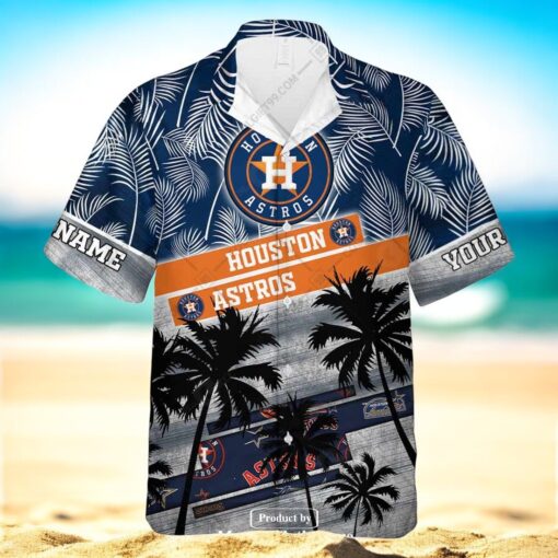 Personalized Name MLB Houston Astros Palm Tree Hawaiian Shirt