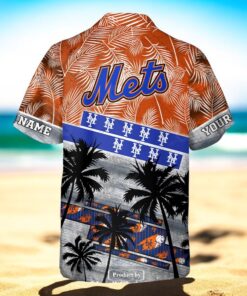 Personalized Name MLB New York Mets Palm Tree Hawaiian Shirt