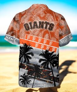 Personalized Name MLB San Francisco Giants Palm Tree Hawaiian Shirt