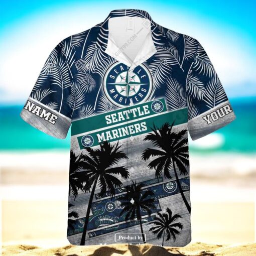 Personalized Name MLB Seattle Mariners Palm Tree Hawaiian Shirt