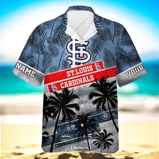 Personalized Name MLB St. Louis Cardinals Palm Tree Hawaiian Shirt