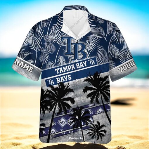 Personalized Name MLB Tampa Bay Rays Palm Tree Hawaiian Shirt