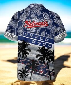 Personalized Name MLB Washington Nationals Palm Tree Hawaiian Shirt Personalized Name MLB Washington Nationals Palm Tree Hawaiian Shirt