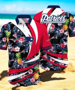 Personalized Name New England Patriots NFL Flower Pineapple Summer Hawaiian Shirt Personalized Name New England Patriots NFL Flower Pineapple Summer Hawaiian Shirt