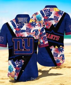 Personalized Name New York Giants NFL Flower Mix Black Summer Hawaiian Shirt Personalized Name New York Giants NFL Flower Mix Black Summer Hawaiian Shirt