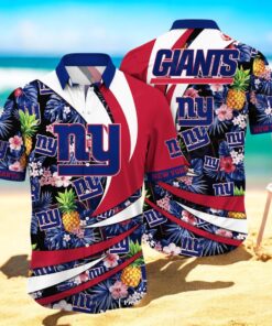 Personalized Name New York Giants NFL Flower Pineapple Summer Hawaiian Shirt