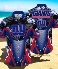 Personalized Name New York Giants NFL Luxury Flower Summer Hawaiian Shirt