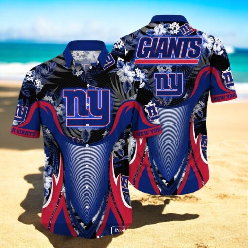 Personalized Name New York Giants NFL Luxury Flower Summer Hawaiian Shirt