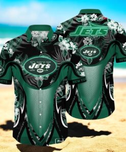 Personalized Name New York Jets NFL Luxury Flower Summer Hawaiian Shirt