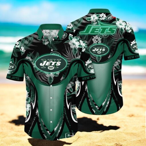 Personalized Name New York Jets NFL Luxury Flower Summer Hawaiian Shirt