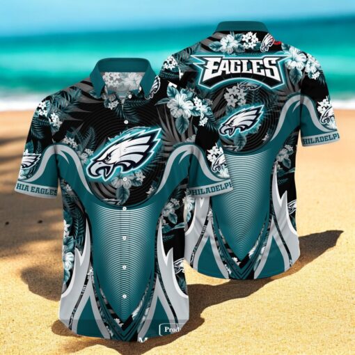 Personalized Name Philadelphia Eagles NFL Luxury Flower Summer Hawaiian Shirt