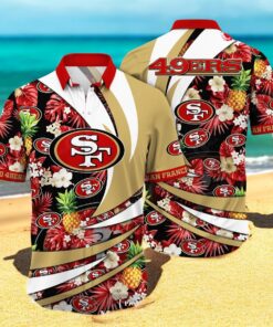 Personalized Name San Francisco 49ers NFL Flower Pineapple Summer Hawaiian Shirt
