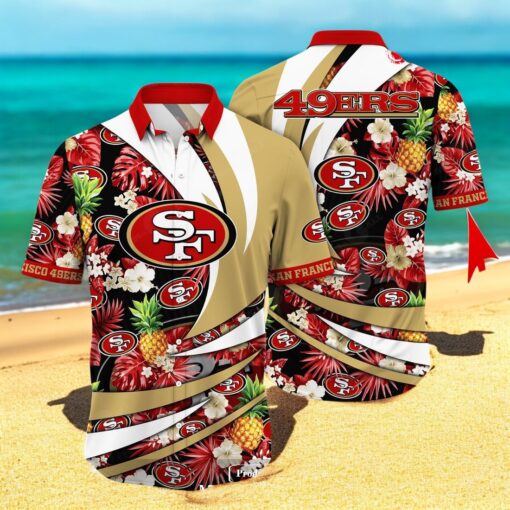 Personalized Name San Francisco 49ers NFL Flower Pineapple Summer Hawaiian Shirt
