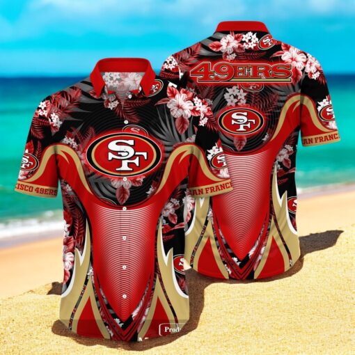 Personalized Name San Francisco 49ers NFL Luxury Flower Summer Hawaiian Shirt