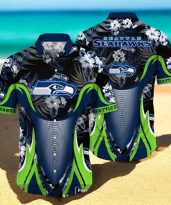 Personalized Name Seattle Seahawks NFL Luxury Flower Summer Hawaiian Shirt