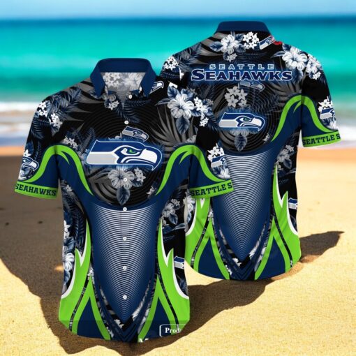 Personalized Name Seattle Seahawks NFL Luxury Flower Summer Hawaiian Shirt