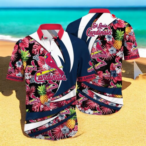 Personalized Name St. Louis Cardinals MLB Flower Pineapple Summer Baseball For Sports Fans Hawaiian Shirt