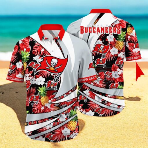 Personalized Name Tampa Bay Buccaneers NFL Flower Pineapple Summer Hawaiian Shirt