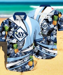 Personalized Name Tampa Bay Rays MLB Flower Pineapple Summer Baseball For Sports Fans Hawaiian Shirt