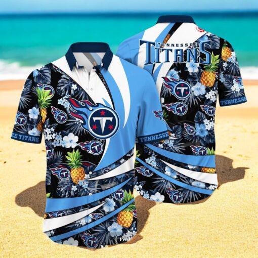 Personalized Name Tennessee Titans NFL Flower Pineapple Summer Hawaiian Shirt