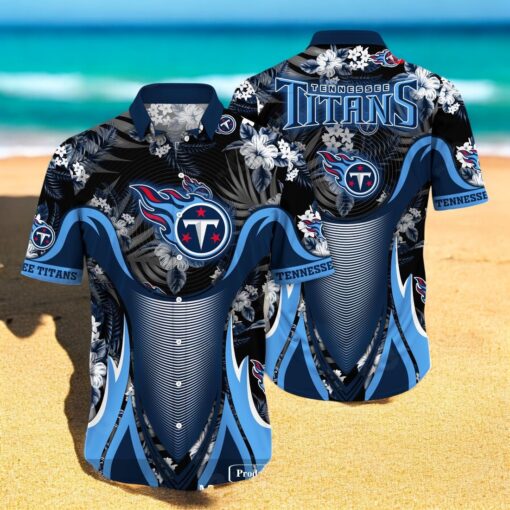 Personalized Name Tennessee Titans NFL Luxury Flower Summer Hawaiian Shirt
