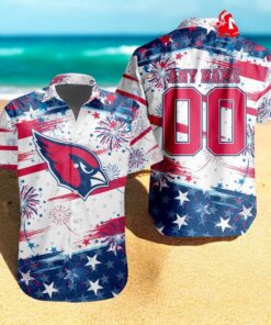 Personalized NFL Arizona Cardinals Special Design For Independence Day 4th Of July Hawaiian Shirt