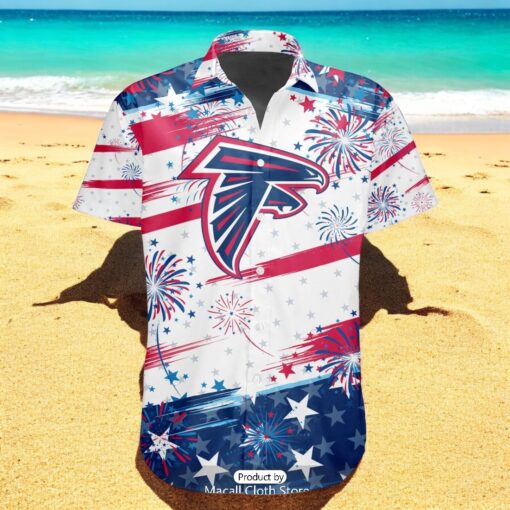 Personalized NFL Atlanta Falcons Special Design For Independence Day 4th Of July Hawaiian Shirt
