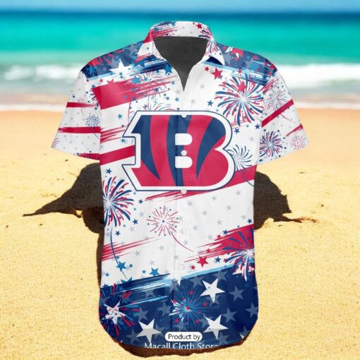 Personalized NFL Cincinnati Bengals Special Design For Independence Day 4th Of July Hawaiian Shirt