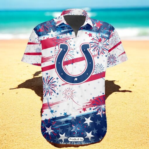 Personalized NFL Indianapolis Colts Special Design For Independence Day 4th Of July Hawaiian Shirt