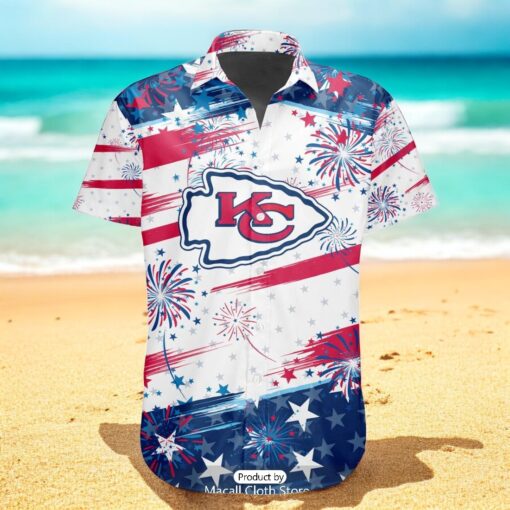 Personalized NFL Kansas City Chiefs Special Design For Independence Day 4th Of July Hawaiian Shirt