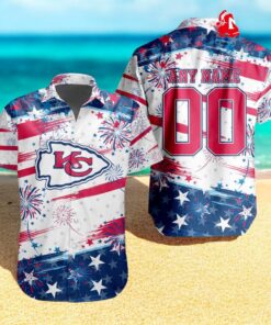 Personalized NFL Kansas City Chiefs Special Design For Independence Day 4th Of July Hawaiian Shirt