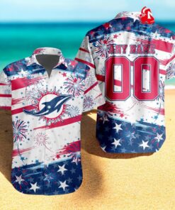 Personalized NFL Miami Dolphins Special Design For Independence Day 4th Of July Hawaiian Shirt