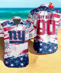 Personalized NFL New York Giants Special Design For Independence Day 4th Of July Hawaiian Shirt