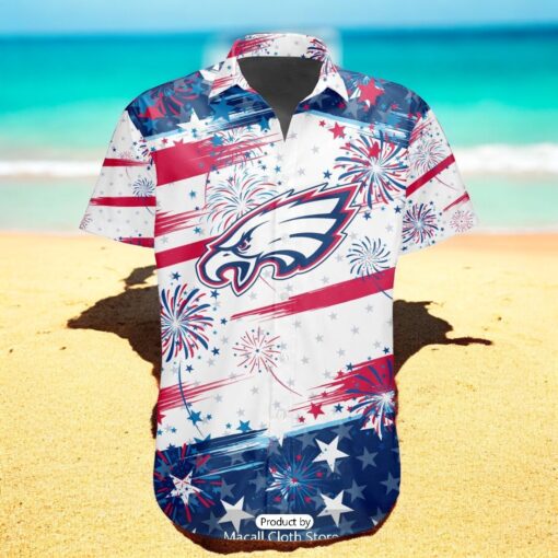 Personalized NFL Philadelphia Eagles Special Design For Independence Day 4th Of July Hawaiian Shirt