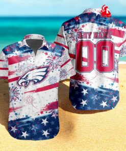 Personalized NFL Philadelphia Eagles Special Design For Independence Day 4th Of July Hawaiian Shirt