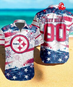 Personalized NFL Pittsburgh Steelers Special Design For Independence Day 4th Of July Hawaiian Shirt