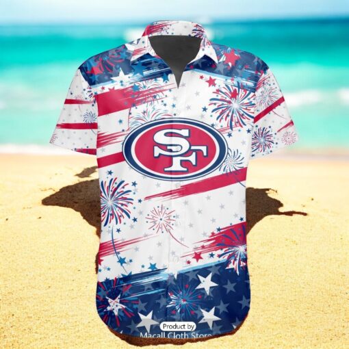 Personalized NFL San Francisco 49ers Special Design For Independence Day 4th Of July Hawaiian Shirt