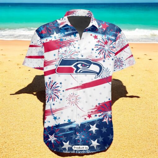 Personalized NFL Seattle Seahawks Special Design For Independence Day 4th Of July Hawaiian Shirt
