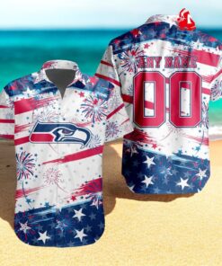 Personalized NFL Seattle Seahawks Special Design For Independence Day 4th Of July Hawaiian Shirt Personalized NFL Seattle Seahawks Special Design For Independence Day 4th Of July Hawaiian Shirt