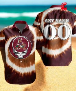Personalized NHL Arizona Coyotes Special Grateful Dead TieDye Design Hawaiian Shirt