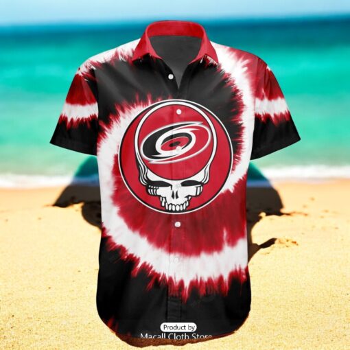 Personalized NHL Carolina Hurricanes Special Grateful Dead TieDye Design Hawaiian Shirt