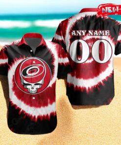 Personalized NHL Carolina Hurricanes Special Grateful Dead TieDye Design Hawaiian Shirt Personalized NHL Carolina Hurricanes Special Grateful Dead TieDye Design Hawaiian Shirt